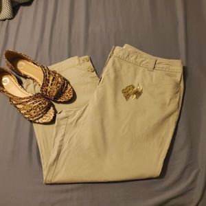 The Loft Curvy Khaki Crop